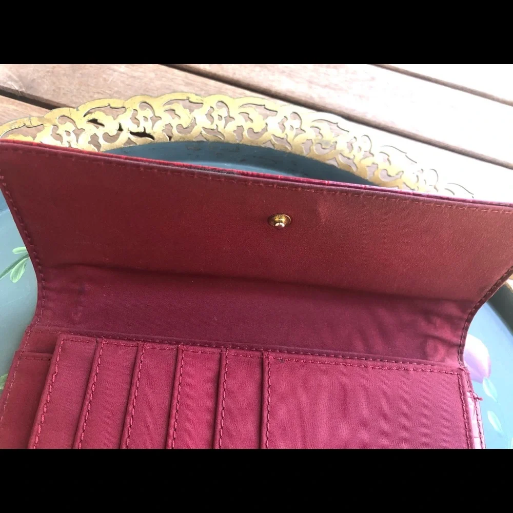 Liz Claiborne Red Embossed Wallet